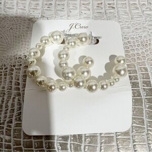 J. Crew Women's Mixed Pearl Hoop Earrings